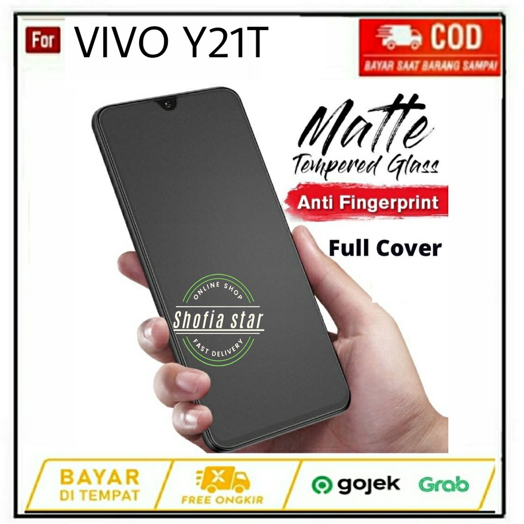 TEMPERED GLASS MATTE VIVO Y21T T1 5G T1 Pro 5G Y21 Y21S Y33S Y21A Y33t TG LAYAR ANTI GLARE KACA FULL COVER