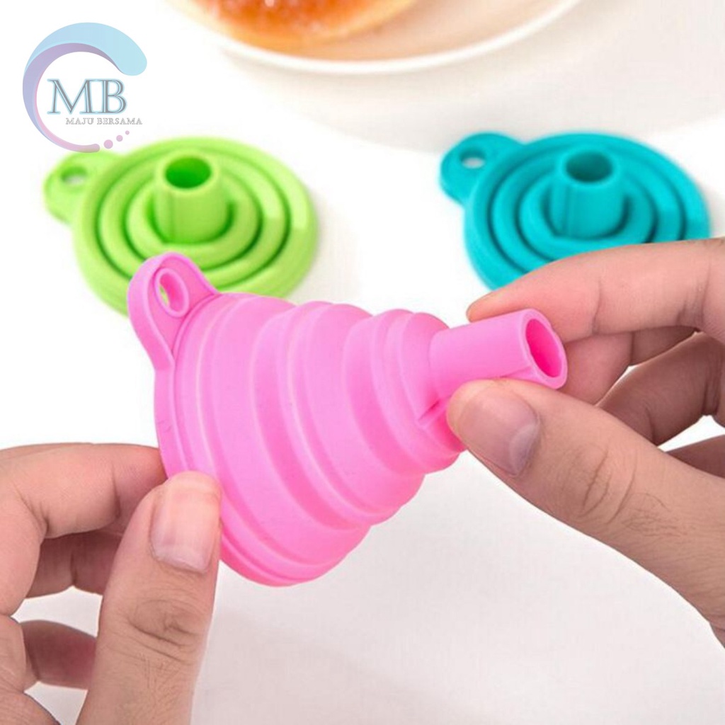 RT75 Corong Silikon Lipat untuk refill sabun minyak Sirup Portable Silicone Folding Funnel MB2917