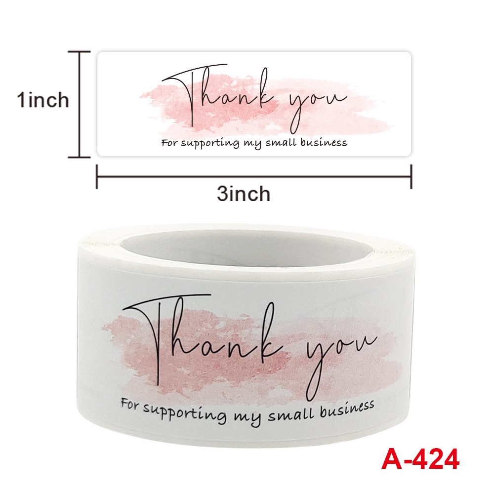 

Sticker packing label thank you reward animal PERSEGI 1 roll (120pcs) 3x1inch