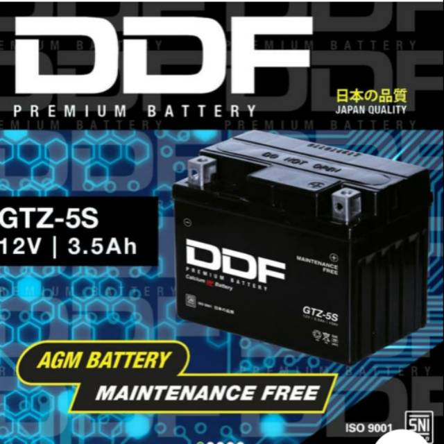 Aki motor beat DDF GTZ5S Accu kering