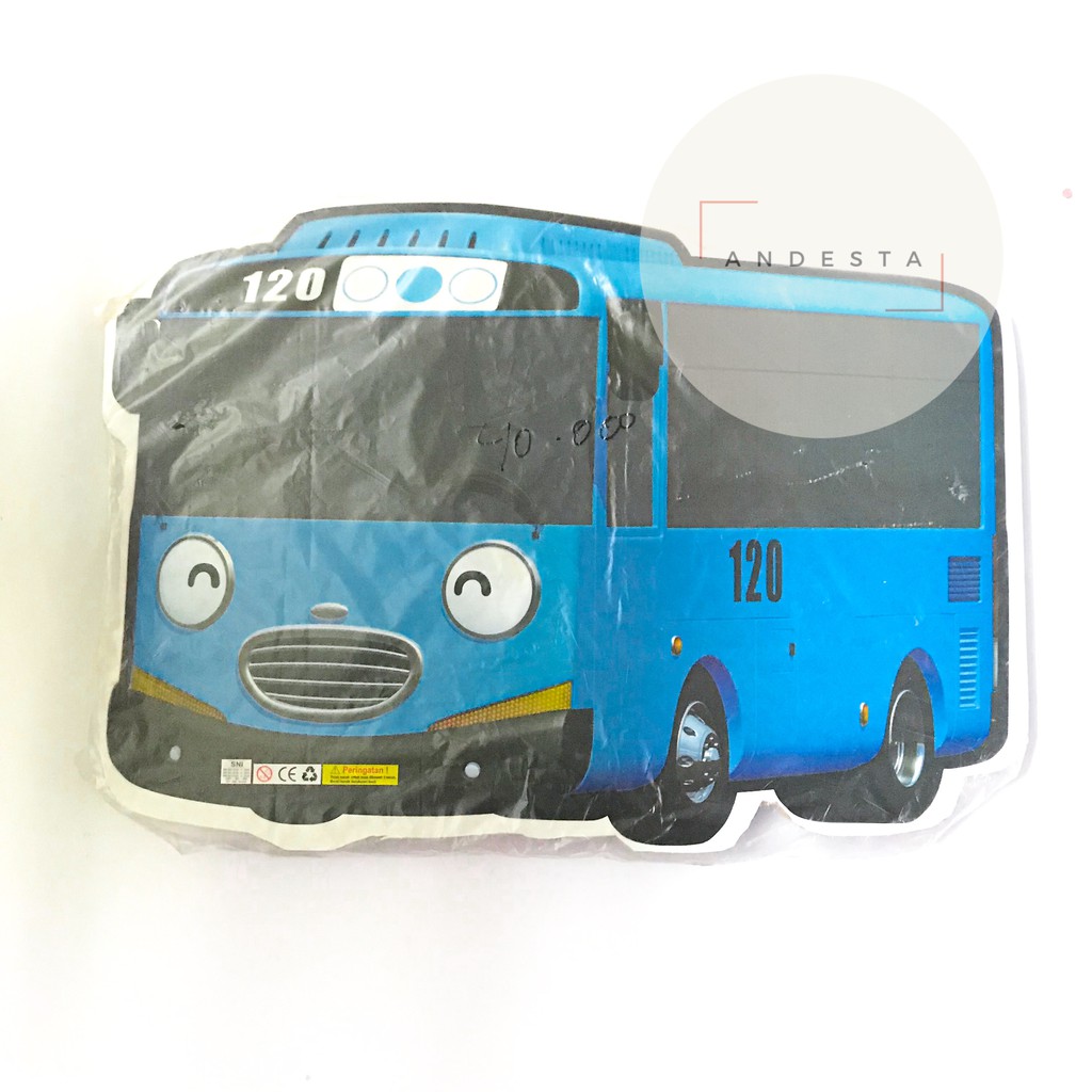 Meja Belajar Lipat Kayu Anak Karakter (Kaki Besi) Tayo