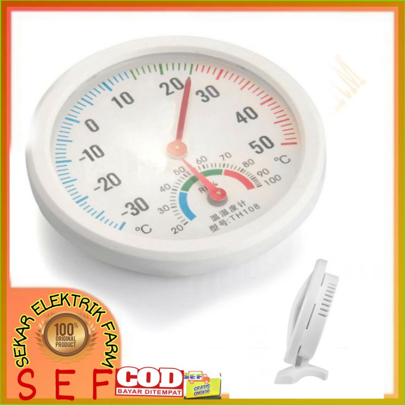 Hygrometer  &amp; Thermometer Analog Ruangan mudah digunakan berbagai Rungan atau mesin penetasan