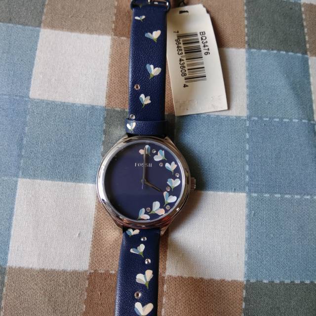 Fossil Watch BQ3476 navy floral