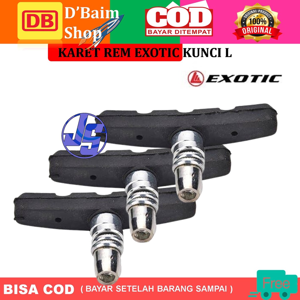 Karet Rem Kampas Rem Sepeda Exotic Kunci L Karet Rem L