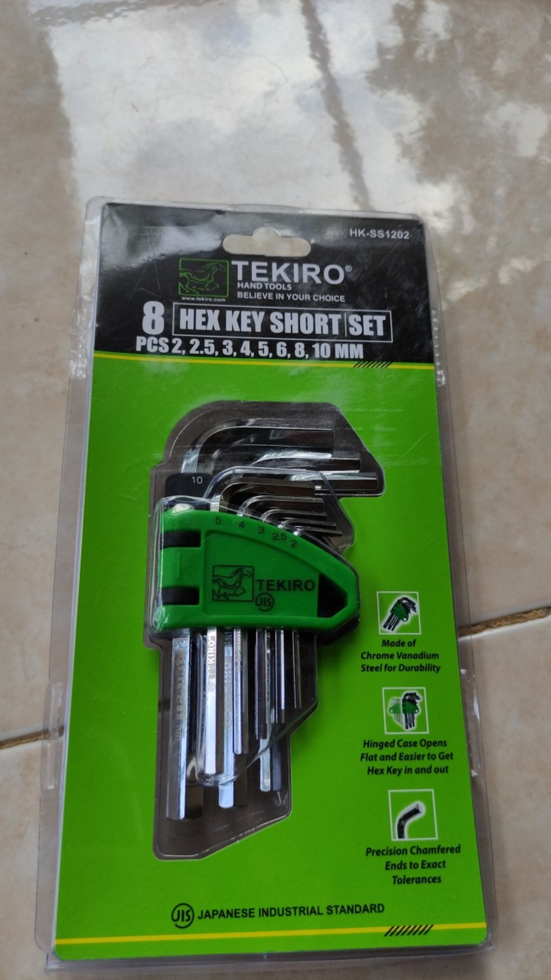 Tekiro Kunci L Set Pendek 8pcs Hex Key Short Set Original