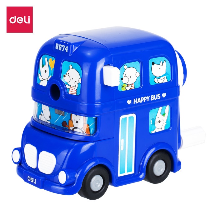 

Deli E0674 Rautan Meja-Bus Rotary Pencil Sharpener - Biru promo