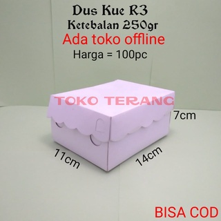 

Dos Kue R3 / Kardus Kue putih / dus jajan isi 100pc