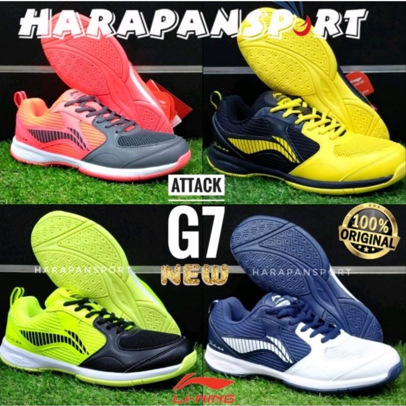 SEPATU BADMINTON LINING ATTACK G7 TERBARU ORI
