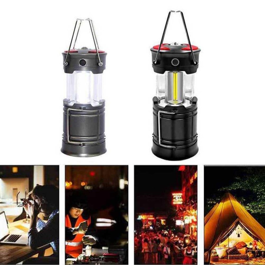 Lampu Lentera Camping Lantern Water Resistant - KJ-1290-2 - Black