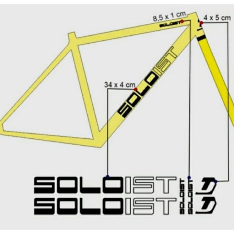 Cutting Sticker Sepeda United Soloist Fixie