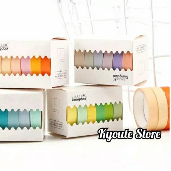 

Ω 6 pcs Washitape Cute Color Scrapbook Journal Diary Planner School DIY - Varian b ✬