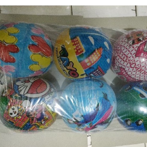 bola karet motif karakter anak