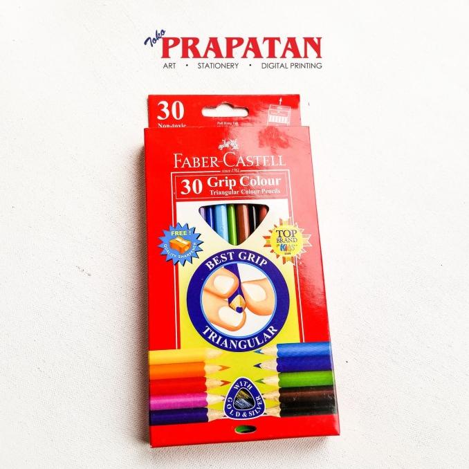 

Faber Castell 30 Grip Colour Triangular Color Pencils / Pensil Warna