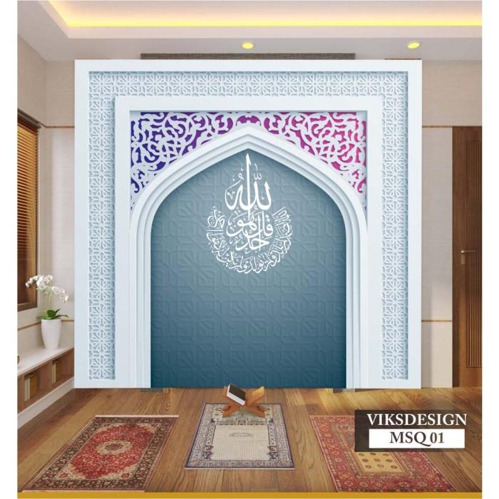 Wallsticker Cetak Gambar Wallpaper Dinding Print Wallpaper Masjid Mushola Rumah 3D