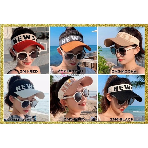 TOPI GOLF SENAM ZUMBA TENNIS SUMMER TENIS OLAHRAGA PANTAI SPORT MATAHARI ANTI UV RAJUT HAT WANITA ZM