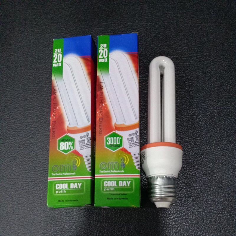 Lampu Plc 2u Omi 5,7,9,11,13,15,18,20watt