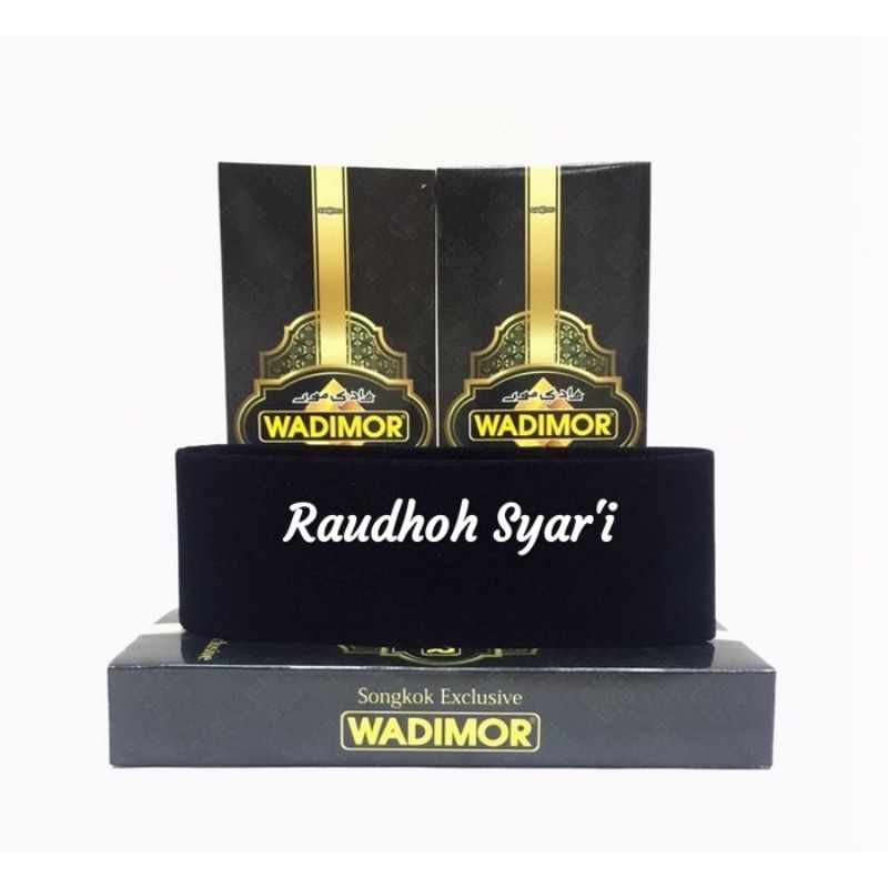 PECI WADIMOR HITAM POLOS / SONGKOK WADIMOR / PECI HITAM