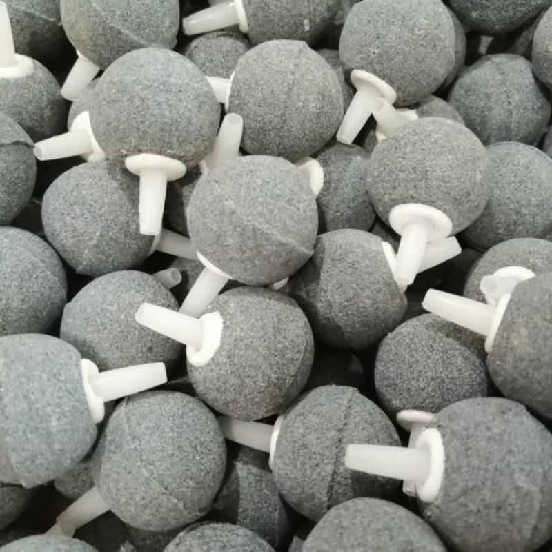 Batu airstone pemecah gelembung udara BULAT BAKSO 3CM
