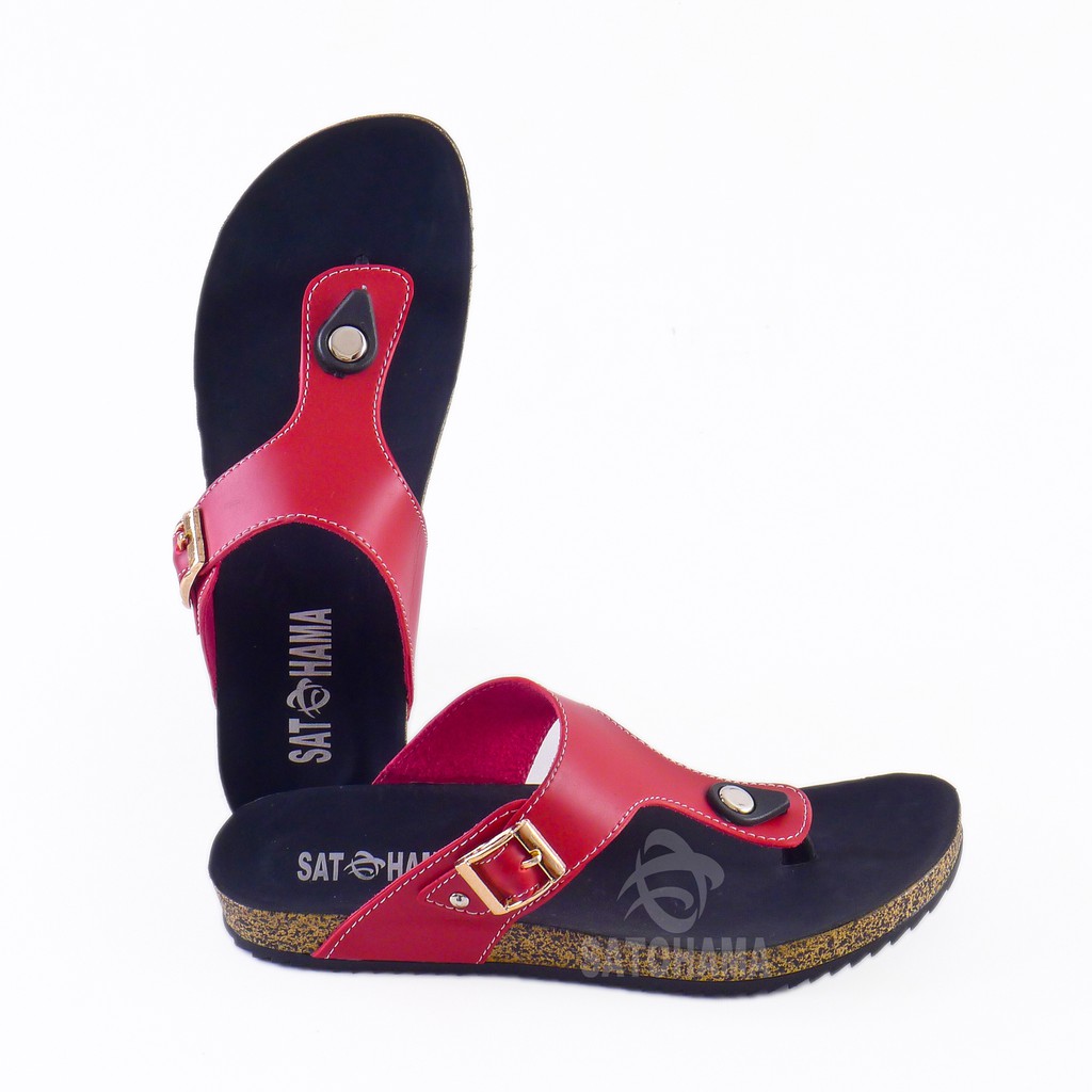 Satohama Sandal Flat Wanita Santai Footbed ST04