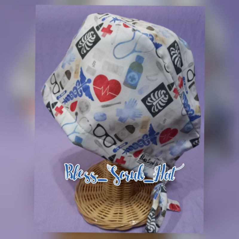 Topi Bedah / Nurse Cap/ Sugical cap/ Topi Motif/Dokter