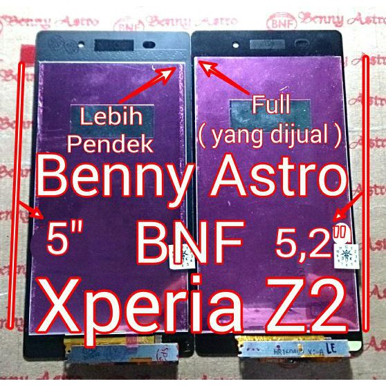 LCD plus TouchScreen - Sony Xperia Z2 Big - D6502 - D6503 - PM-0741-BV - SO-03F - Docomo.