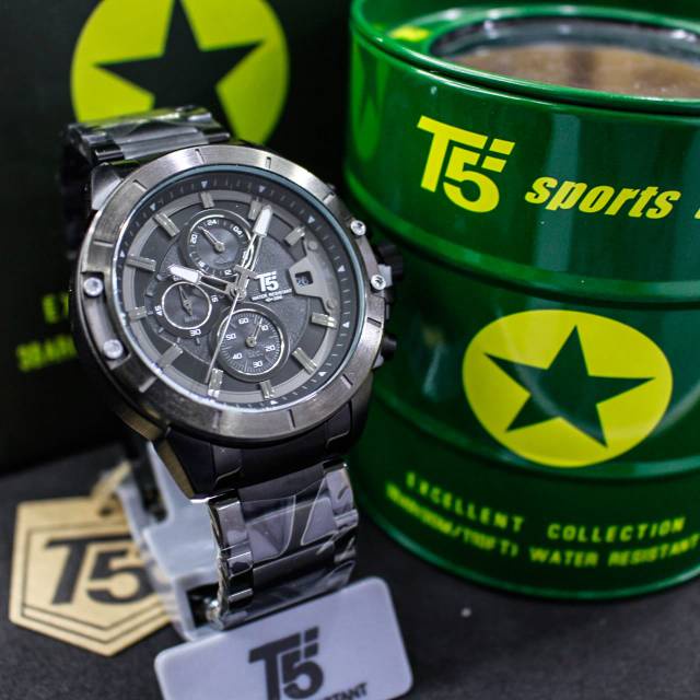 Jam Tangan Pria T5 H 3636 original chronograph bergaransi free box