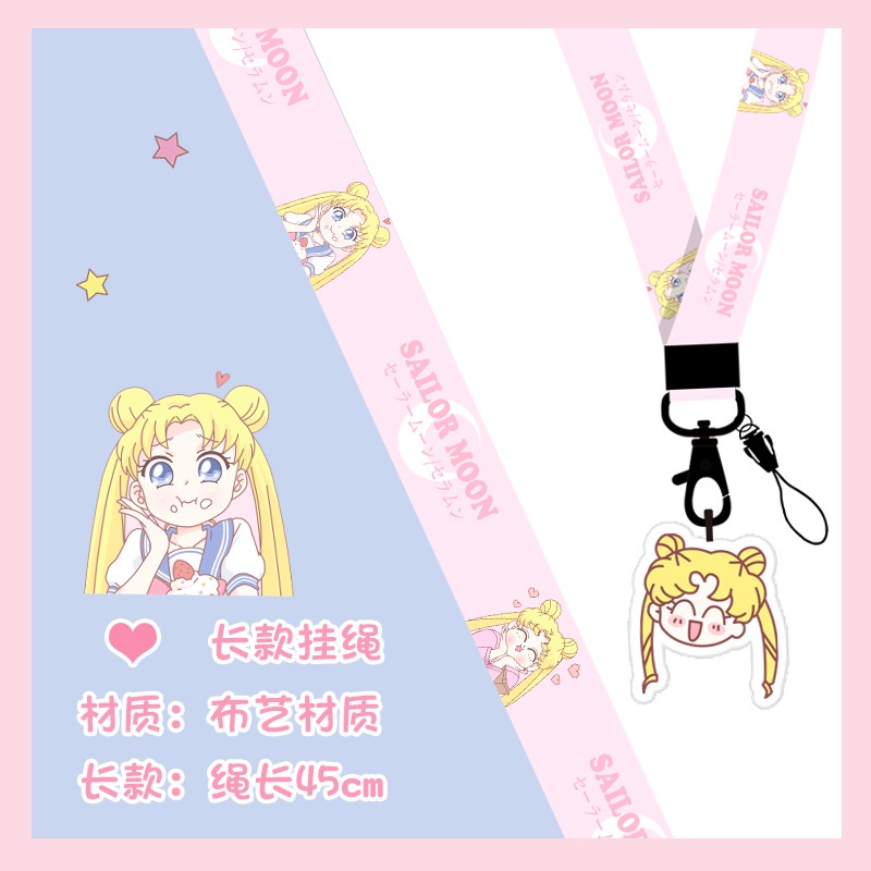 Kirby ponsel lanyard wanita tali pergelangan tangan tali pendek padat melebar menghindari pemotongan
