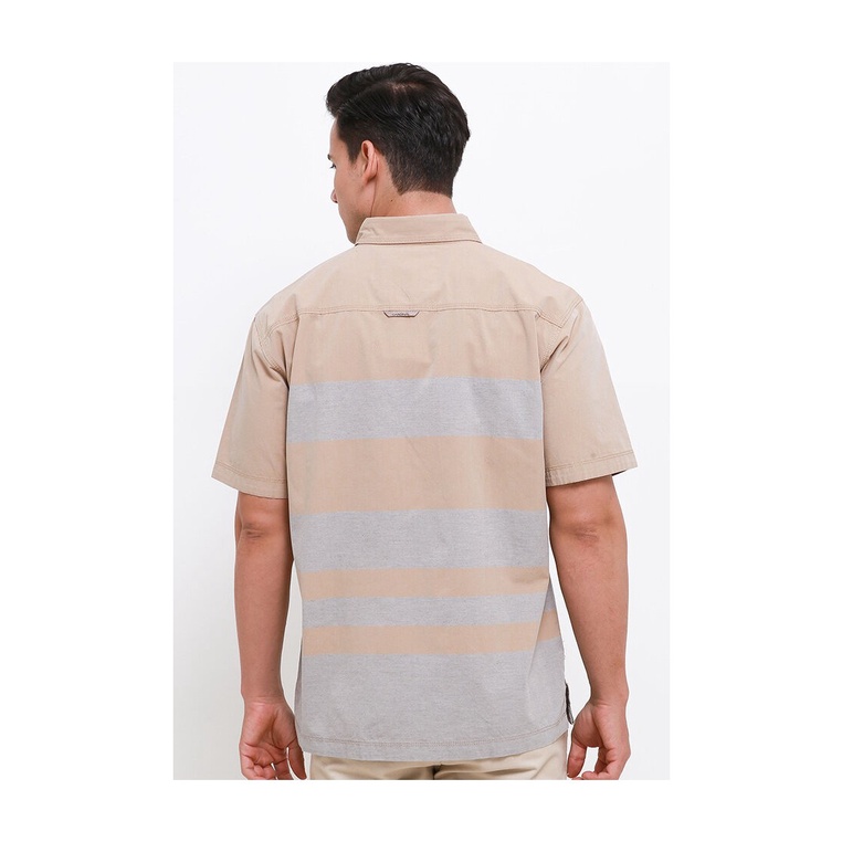 BAJU KEMEJA PRIA CARDINAL ORIGINAL CASUAL LENGAN PENDEK COKLAT CA01