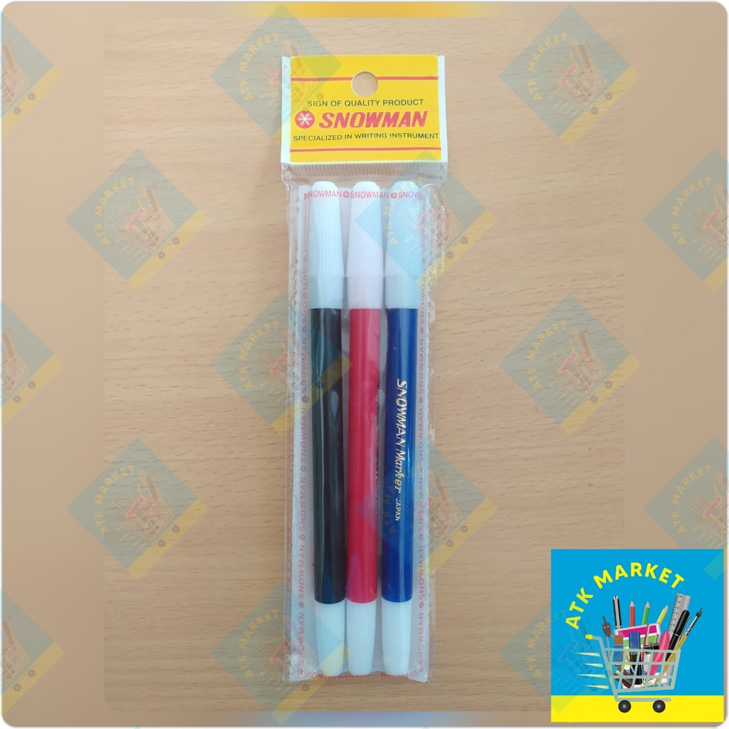 

Spidol Marker SNOWMAN 3 Warna PW-3A