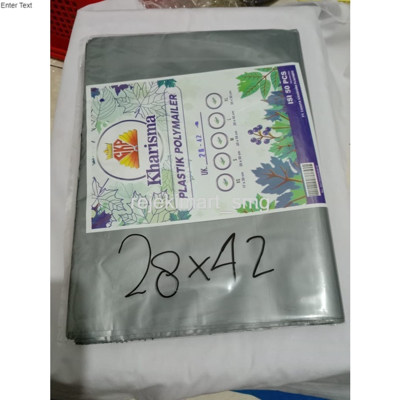 

Promo!!! Plastik Packing Polymailer - KHARISMA - Ukuran 28x42 Warna Silver Isi 50 pcs