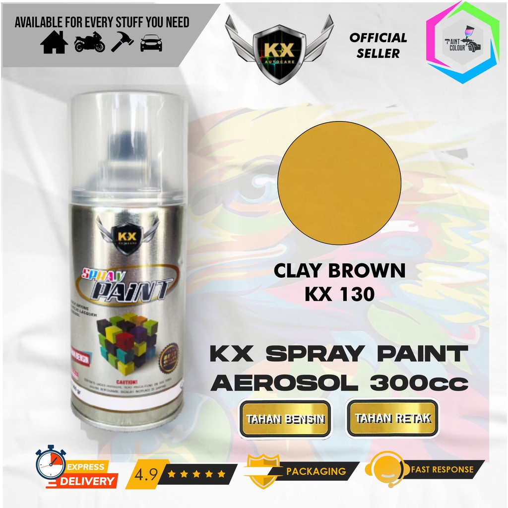 Cat Semprot Aerosol / Pylox KX Autocare Paint - KX 130 CLAY BROWN