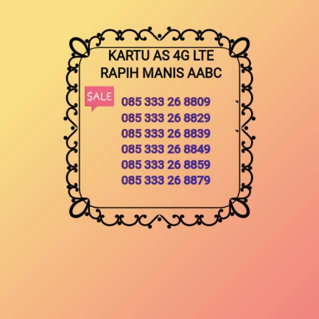 Kartu Perdana Telkomsel Kartu As Cantik Rapih