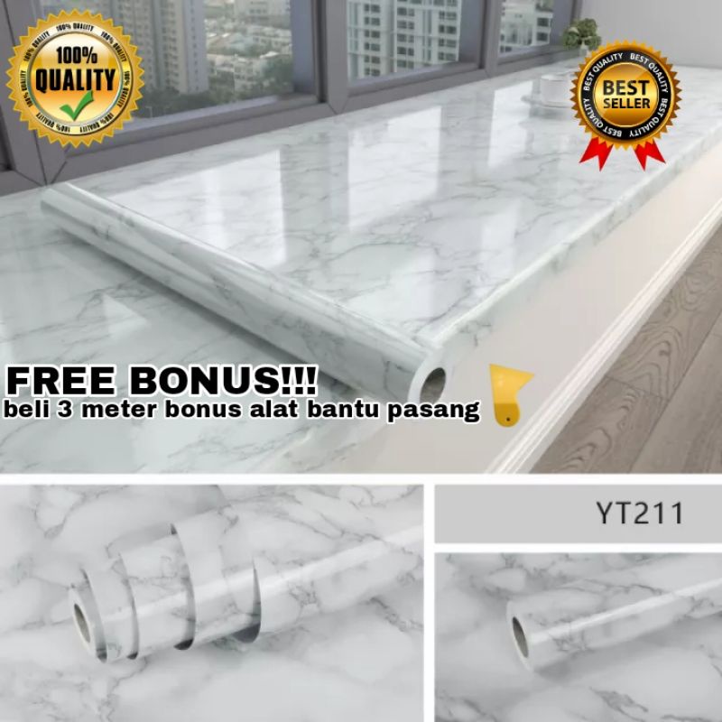 stiker marmer marble anti noda minyak dan tahan panas