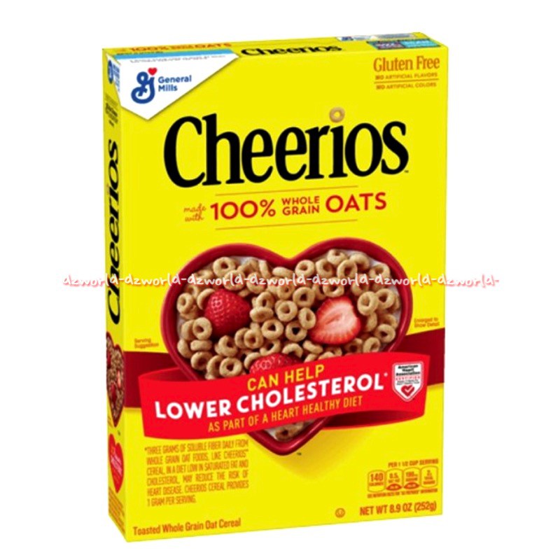 Cheerios Happy Heart Shapes 252gr Lower Cholesterol Cereal General Milis Gran Oat Cereal Limited Edition Sereal Rendah Kolesterol Bentuk Love Lope Cerios Ceerios