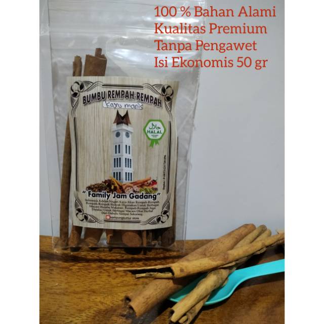 

Kayu Manis batang isi 50 gram Bumbu Dapur