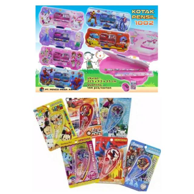 

PAKET HEMAT PENCIL CASE + CORRECTION TAPE 3