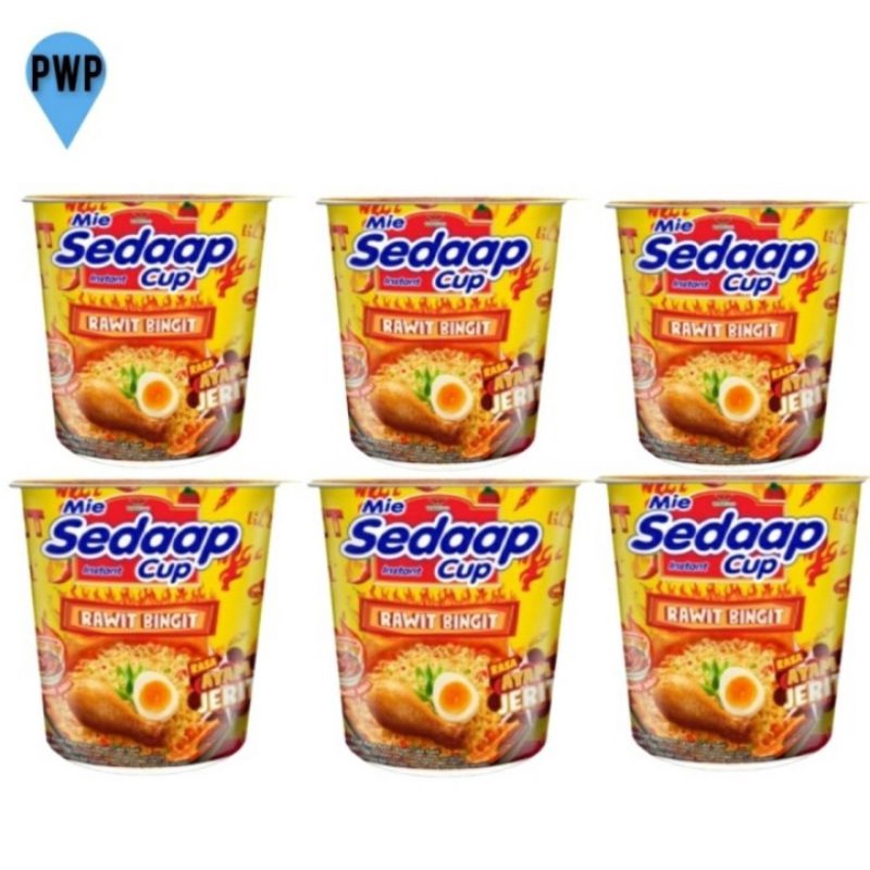 

Mie Sedap Cup Instant Rawit Bingit Ayalm Jerit Kuah 75Gr Paket Isi 6 Pc