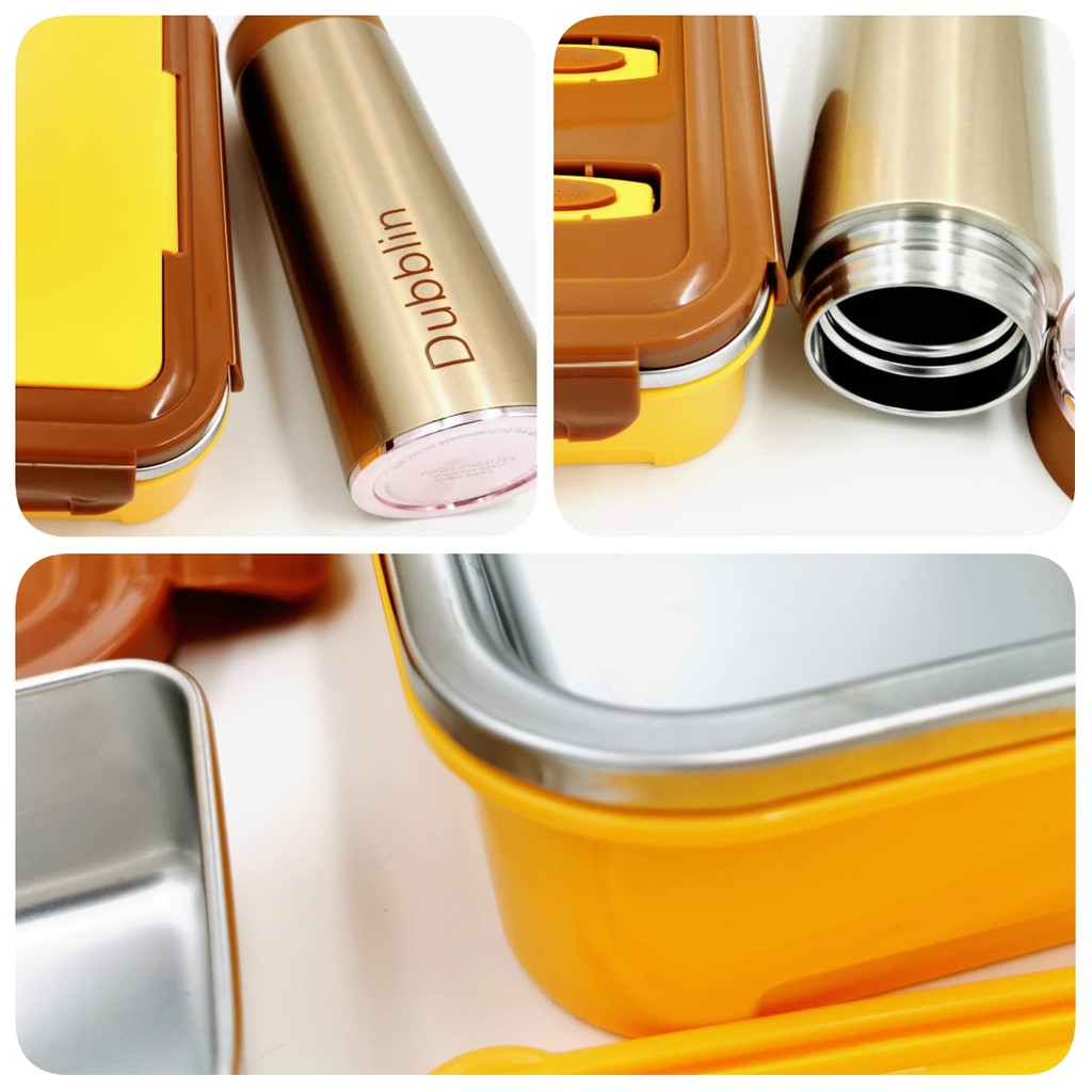 KUP - COD MURAH DUBBLIN SOUL MATE GIFT SET  - TUMBLER LUNCH BOX DUBBLIN - KOTAK MAKAN DAN BOTOL MINUM STAINLESS