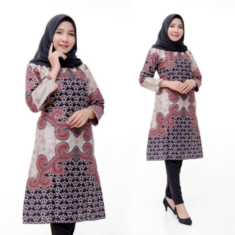 Maura Couple - Sania Ruffle Batik Couple Ori Ndoro Jowi Garansi Termurah Shopee - BATIK MODERN SOLO-TUNIK GALUNGGUH