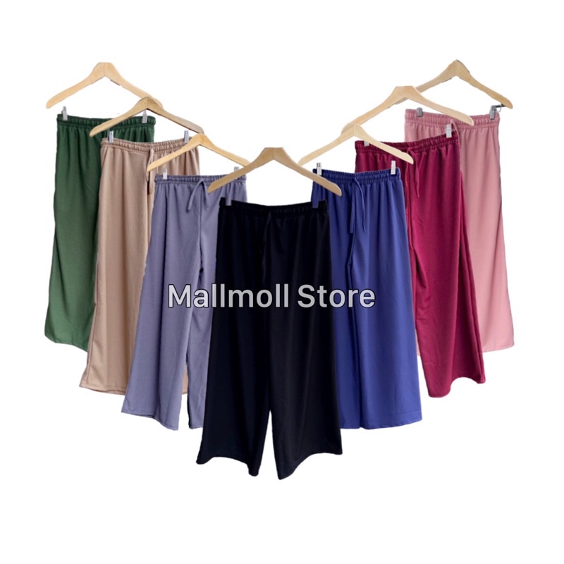 Kulot KNIT Highwaist Celana Wanita Kulot KNIT Loose Pants Kulot Knit Celanaa Panjang Wanita By Mallmoll Store