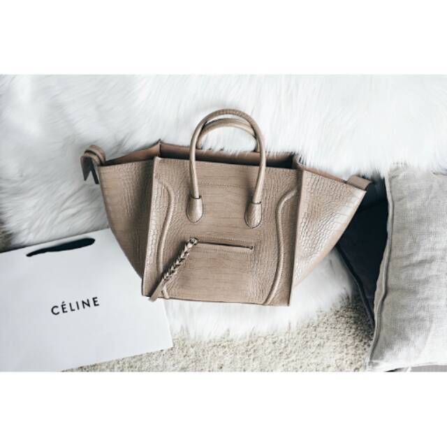 Celine Luggage Phantom Croc Bag
