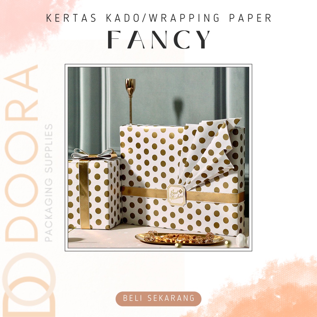 [Doora[ Kertas Kado Wrapping Paper Gold