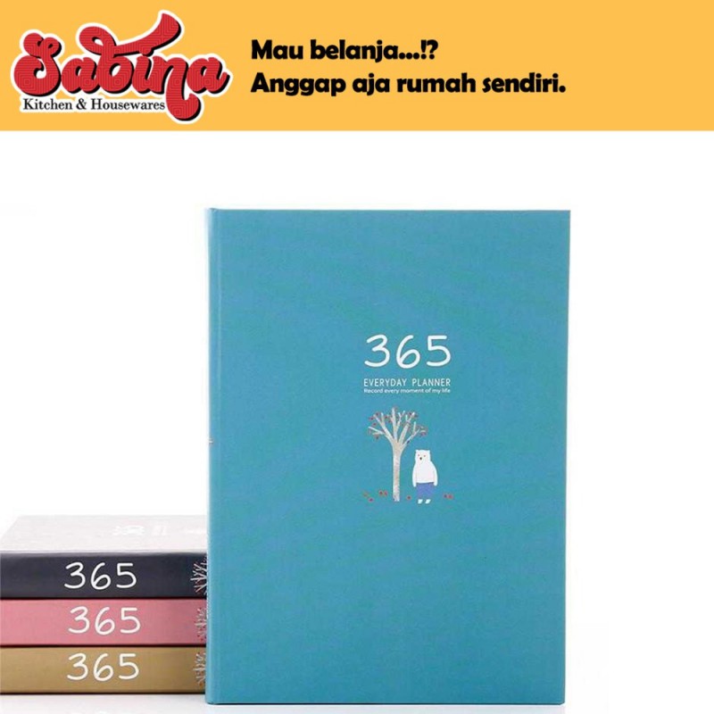 Buku Catatan Diary Harian Agenda Jurnal 365 Hari Hardcover