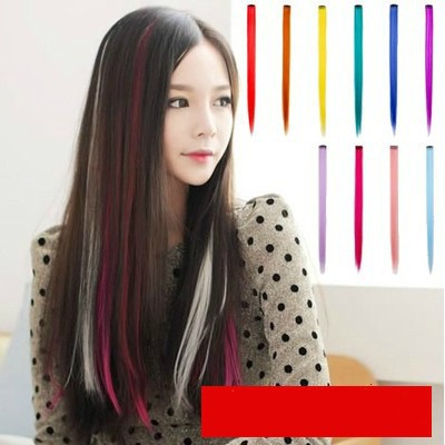 Rambut Palsu Lurus Jepit / Wig Rambut Warna Warni