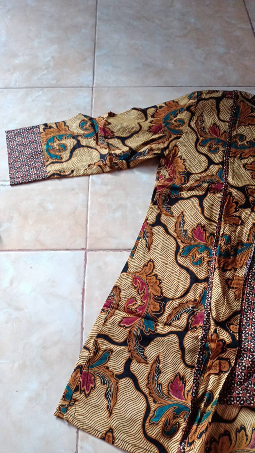 Blus Kombi Daun Lawasan Atasan Baju Batik Wanita Modern