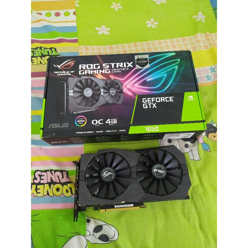 Vga Asus rog strix Gtx 1650 4gb ddr5 fullset