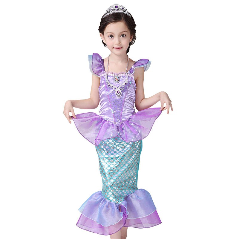 INDORETAIL | Fashion Bayi & Anak | Kostum Anak Anak-anak Kostum Little Mermaid Ariel Mermaid Ekor