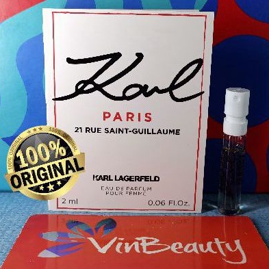 Vial Parfum OriginaL Karl Lagerfeld Paris 21 Rue Saint-Guillaume EDP Pour Femme 2 ml Murah