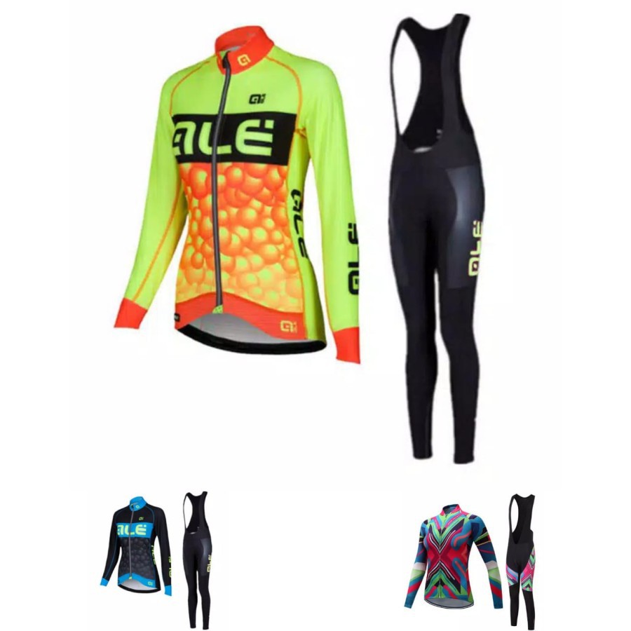 CYCLING SET JERSEY SEPEDA BIB LENGAN CELANA PANJANG WOMAN WANITA BAJU