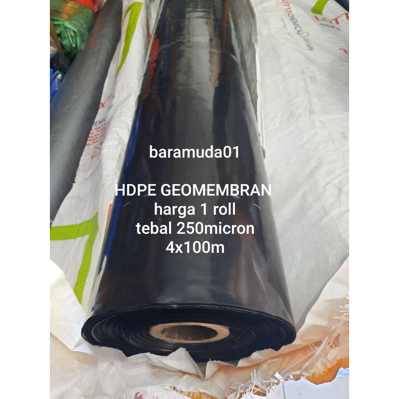Terpal kolam ikan 4×100m micron250 HDPE GEOMEMBRAN Kualitas terbaik